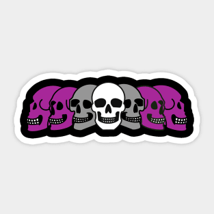 Pride Skulls Graysexual Sticker